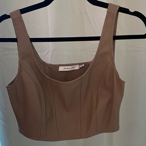 Faux Leather Crop Top